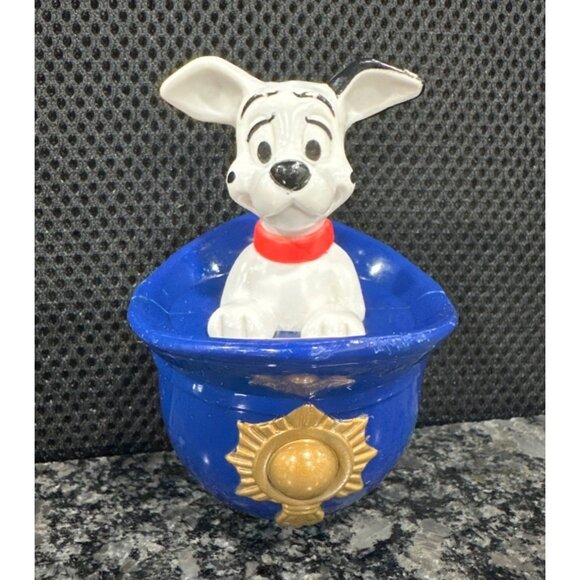 Disney 101 Dalmatians Police Hat Puppy Figurine McDonalds 1996 Vintage Collectib - Picture 1 of 8